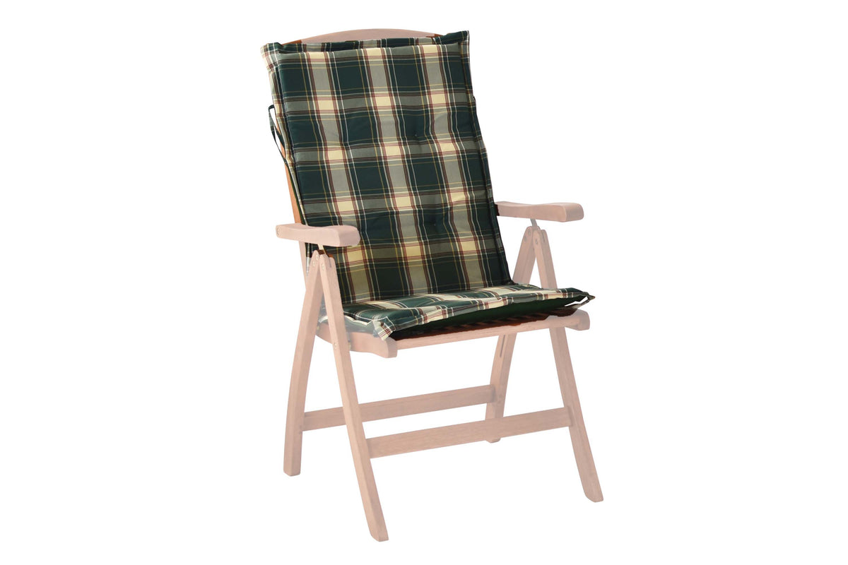 Kissen für Hochlehner, Wendekissen grün kariert/un