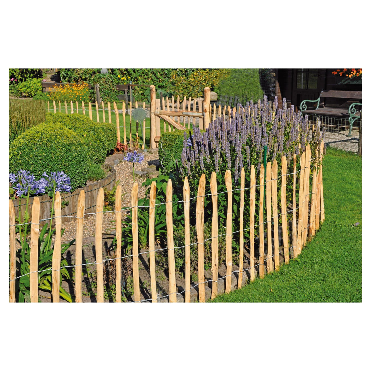 ROLLO-Lattenzaun
Lattenabstand 4-5 cm, Höhe 120 cm
Rollenlänge 5 m