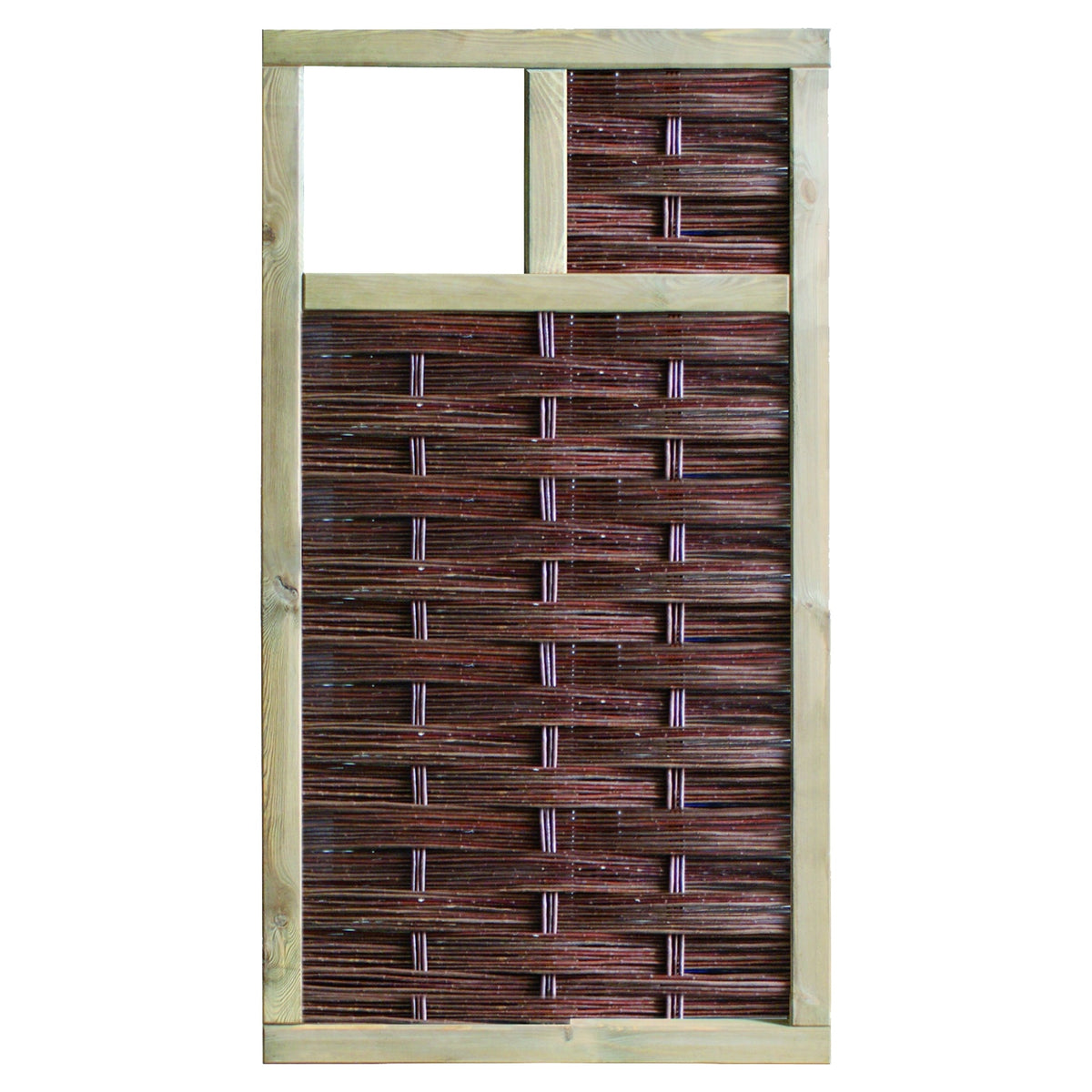 LABO-3D Weidengeflechtzaun
94 x 180 cm, 1 Fenster oben
Rahmen 70 x 35 mm