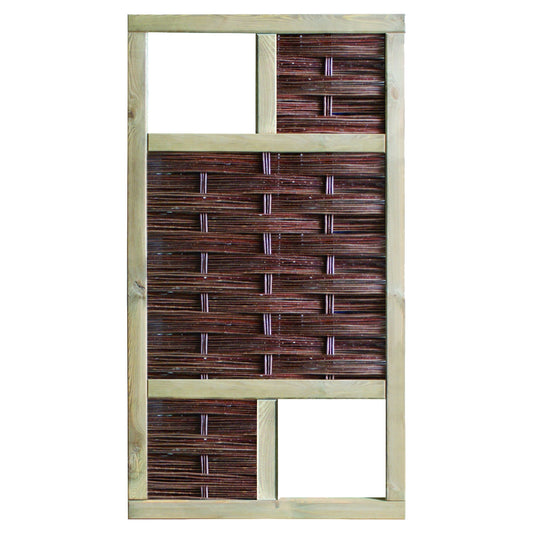 LABO-3D Weidengeflechtzaun
94 x 180 cm, 2 Fenster oben+unten
Rahmen 70 x 35 mm
