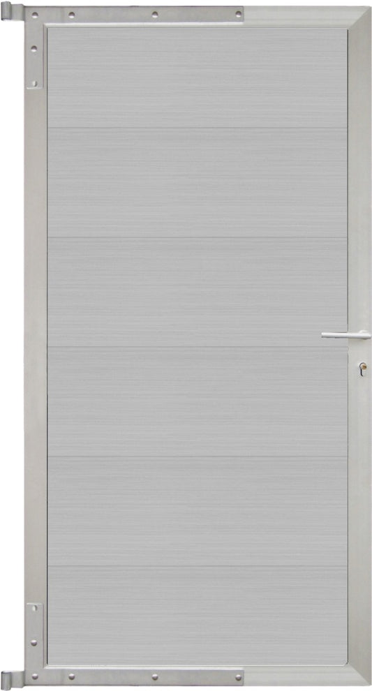 MAX-XL-Tor-Komplettset
90 x 173 cm, Füllung smoke white
Rahmen silber