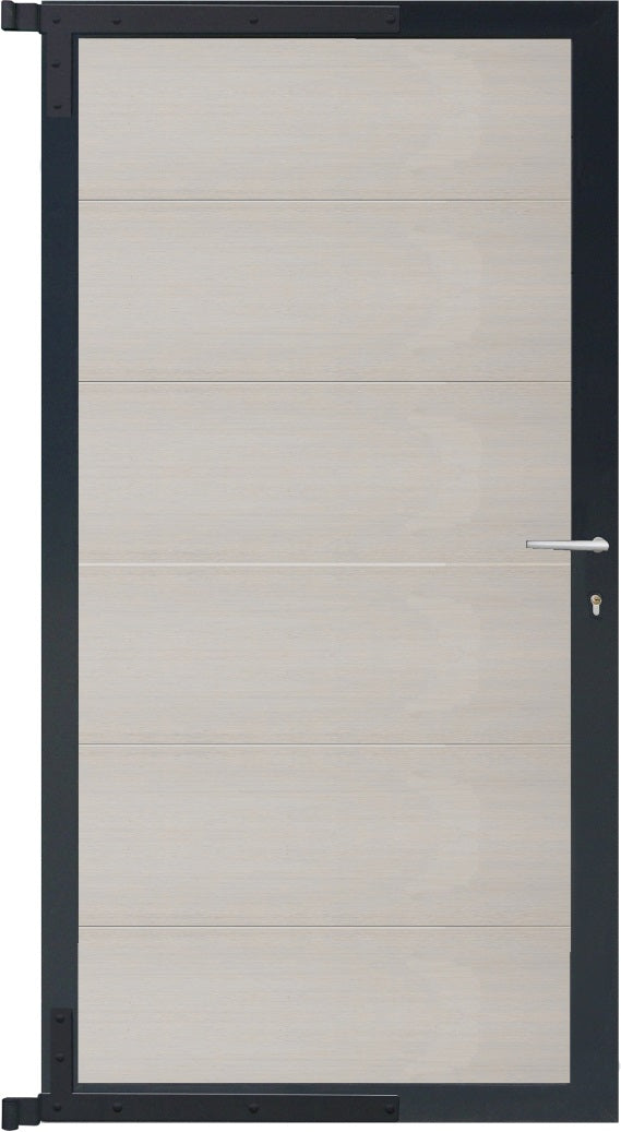 ELZE-Tor-Komplettset
90 x 173 cm, Füllung beige
Rahmen anthrazit