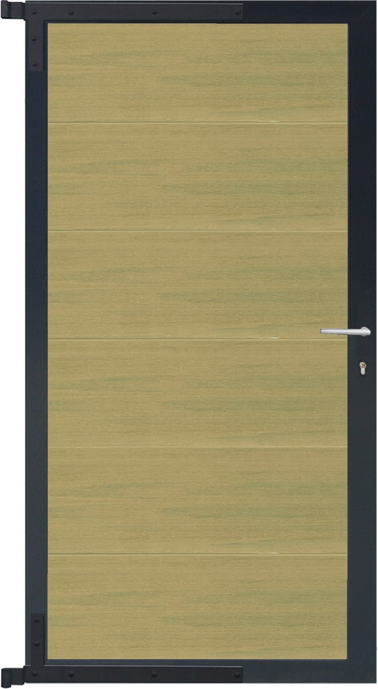 ELZE-Tor-Komplettset
90 x 173 cm, Füllung schilf
Rahmen anthrazit