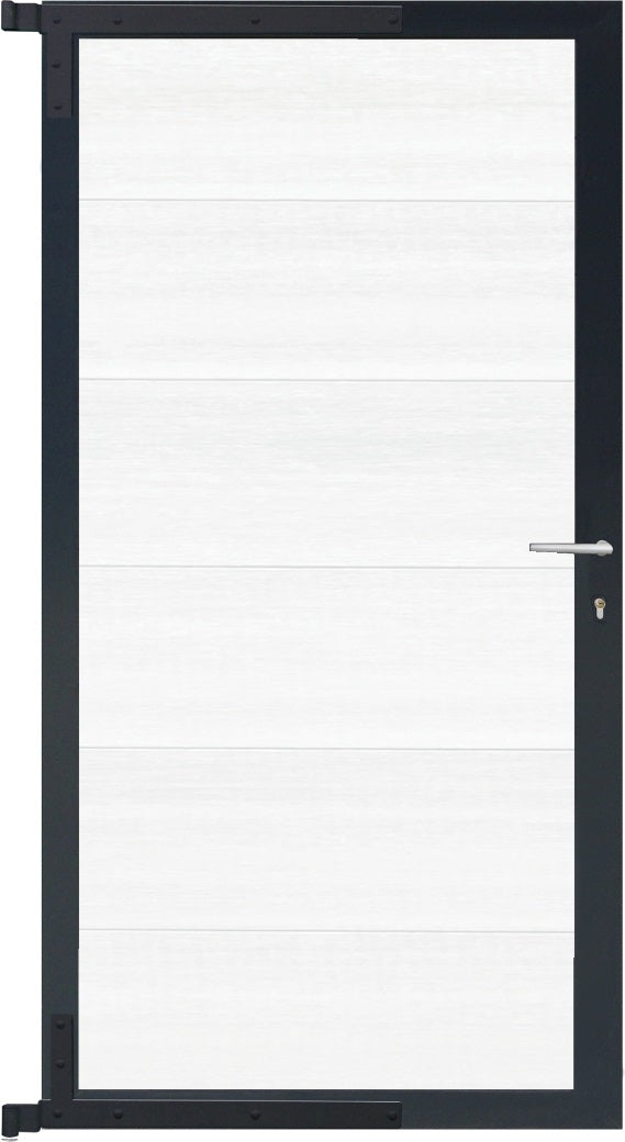 ELZE-Tor-Komplettset
90 x 173 cm, Füllung weiß
Rahmen anthrazit