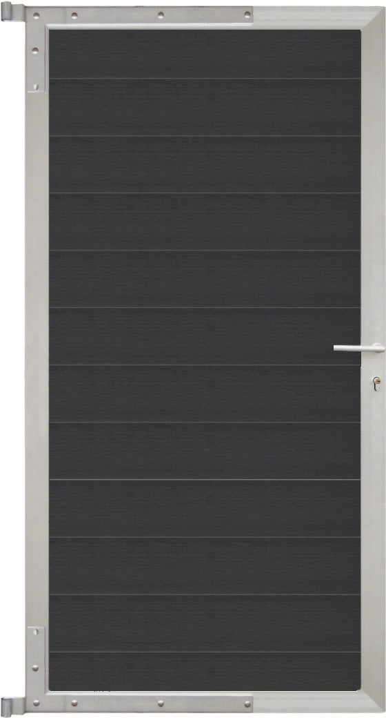 ELSKOP-Tor-Komplettset
90 x 173 cm, Füllung anthrazit
Rahmen silber