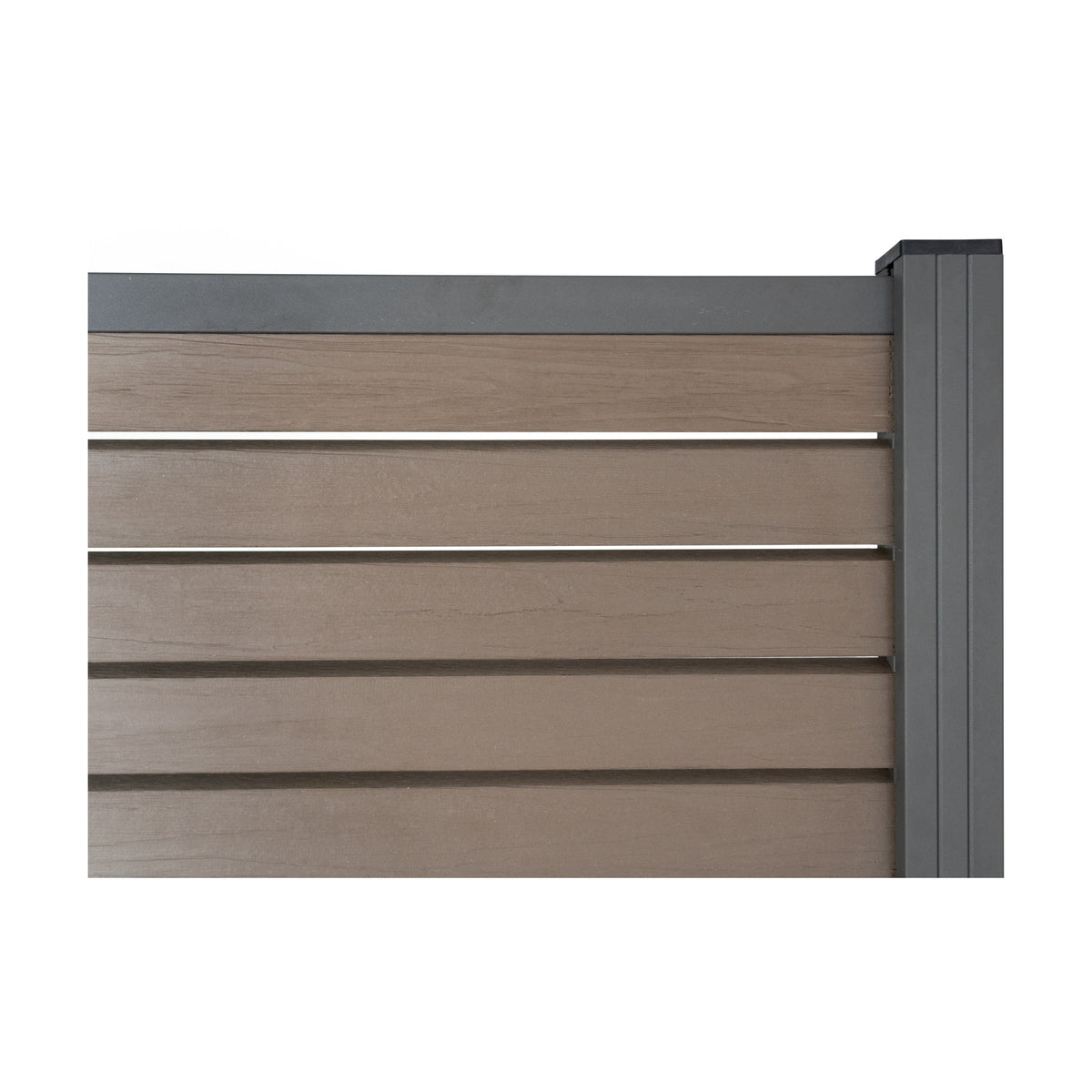 HANÖ-Serie SCHOKO Holzstruktur 21 Lamellen 20 x 75/68 x 1793 mm BPC-Rhombus-Steckzaun