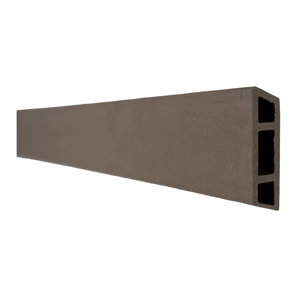 HANÖ-Serie SCHOKO Holzstruktur 21 Lamellen 20 x 75/68 x 1793 mm BPC-Rhombus-Steckzaun
