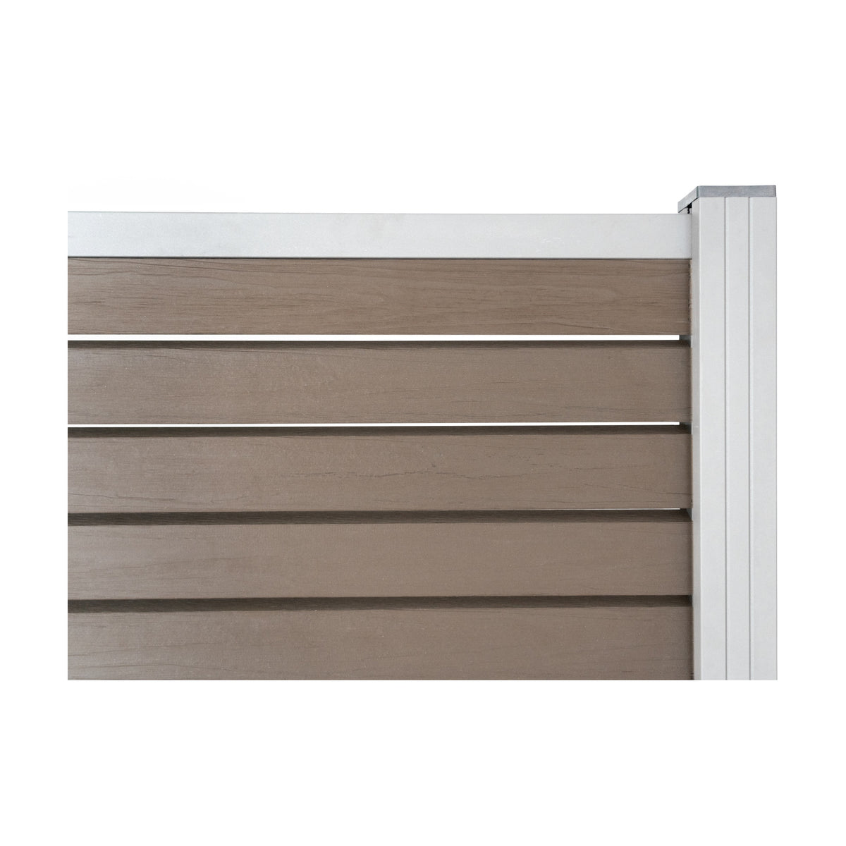 HANÖ-Serie SCHOKO Holzstruktur 21 Lamellen 20 x 75/68 x 1793 mm BPC-Rhombus-Steckzaun