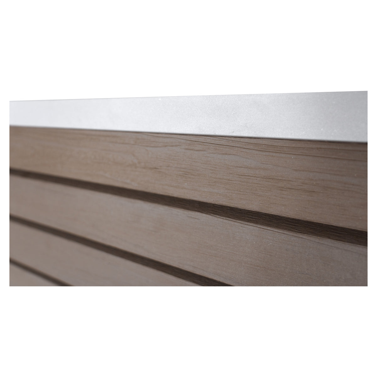 HANÖ-Serie SCHOKO Holzstruktur 21 Lamellen 20 x 75/68 x 1793 mm BPC-Rhombus-Steckzaun