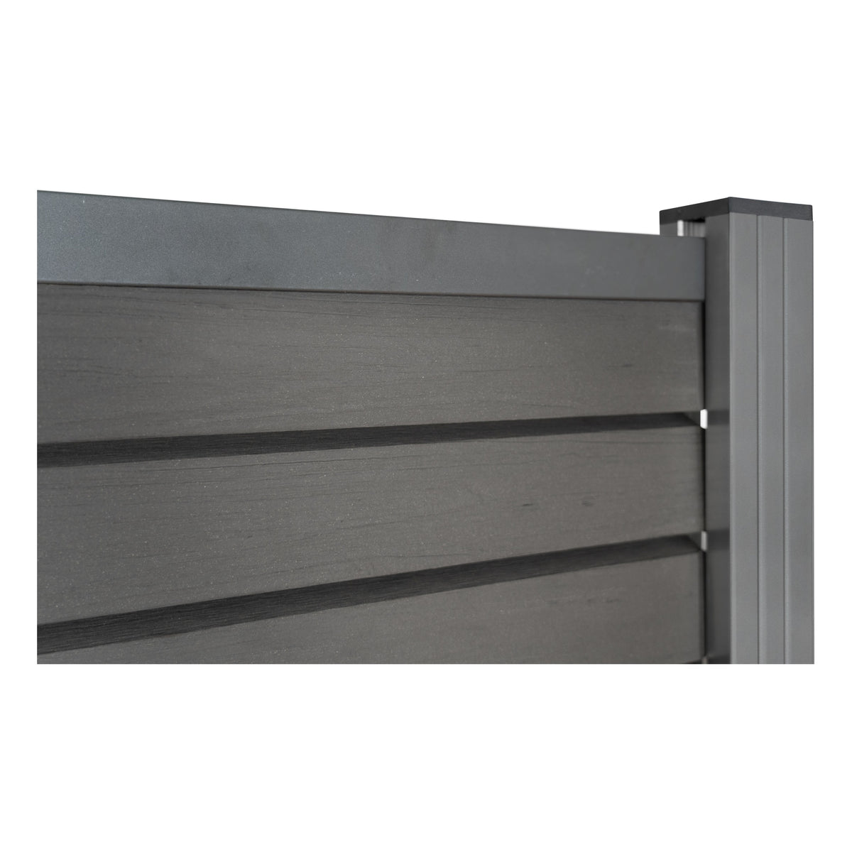 HANÖ-Serie SCHIEFER Holzstruktur 21 Lamellen 20 x 75/68 x 1793 mm BPC-Rhombus-Steckzaun