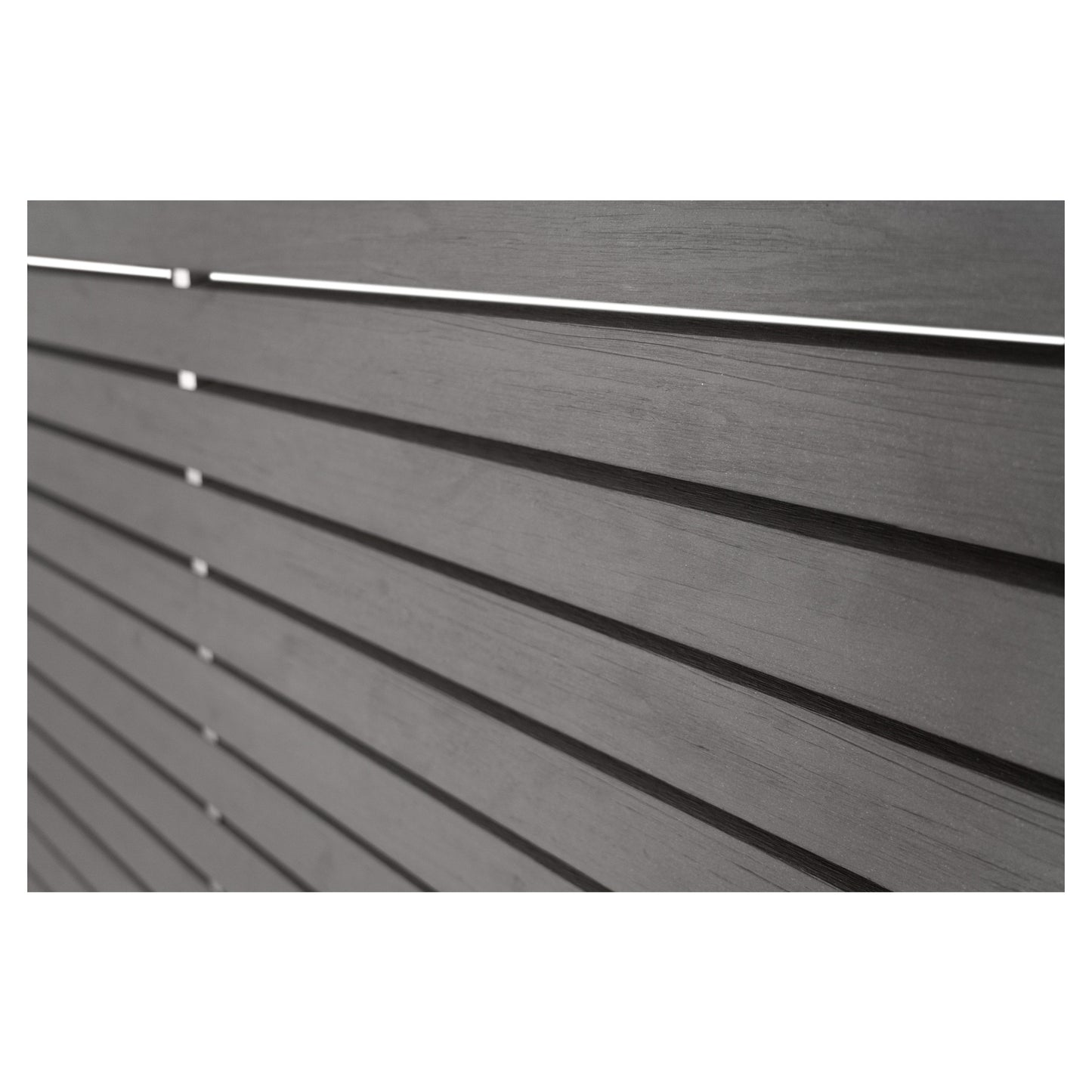 HANÖ-Serie SCHIEFER Holzstruktur 21 Lamellen 20 x 75/68 x 1793 mm BPC-Rhombus-Steckzaun