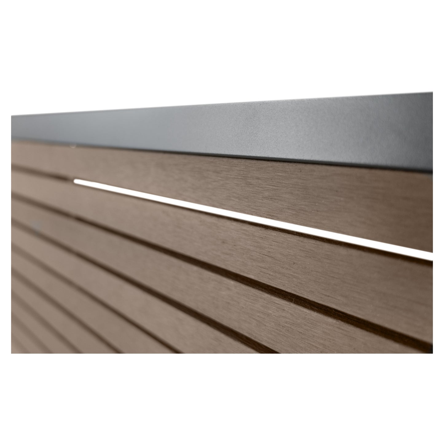 HÖRVIG-Serie BPC-Steckzaun 180 x 180 cm, SCHOKOBRAUN inkl. Start-& Abschluss ANTHRAZIT