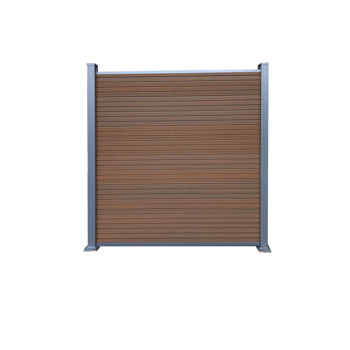 WAREN-Serie, WPC-Steckzaun-Set
ca. 175 x 180 cm, TEAK, coextrudiert
Abschlussleiste und Clips separat in silber oder anthrazit