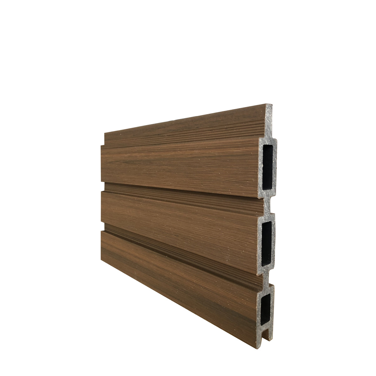 WAREN-Serie, WPC-Steckzaun-Set ca. 175 x 180 cm, TEAK, coextrudiert Abschlussleiste und Clips separat in silber oder anthrazit