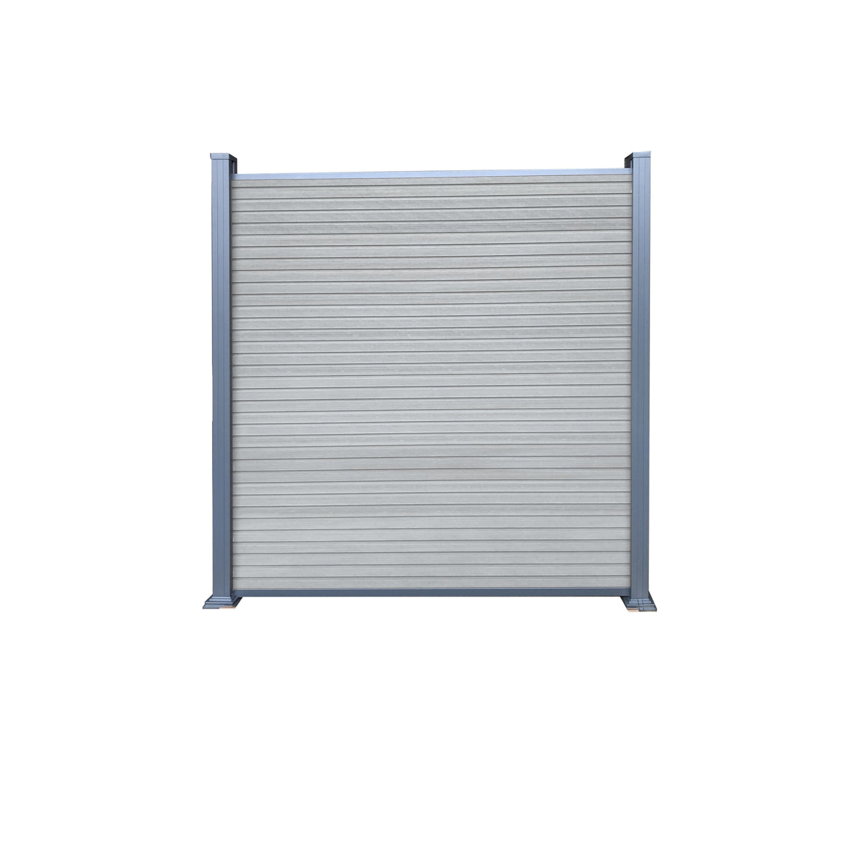 WAREN-Serie, WPC-Steckzaun-Set
ca. 175 x 180 cm, SMOKE WHITE, coextrudiert
Abschlussleiste und Clips separat in silber oder anthrazit