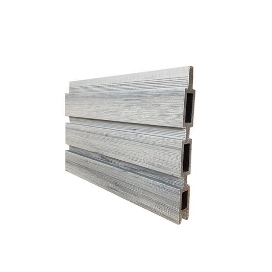 WAREN-Serie
WPC-Lamelle smoke white
1795 x 150 x 20 mm, coextrudiert
