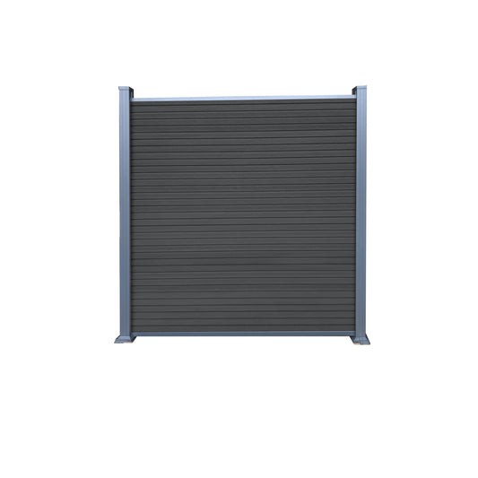 WAREN-Serie, WPC-Steckzaun-Set
ca. 175 x 180 cm, CHARCOAL, coextrudiert
Abschlussleiste und Clips separat in silber oder anthrazit