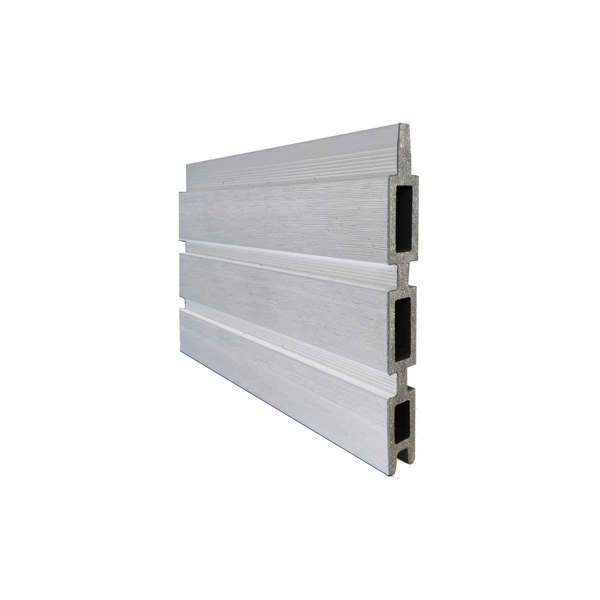 WAREN-Serie, WPC-Steckzaun-Set ca. 179,5 x 180 cm, weiß, coextrudiert Abschlussleiste und Clips separat in silber oder anthrazit