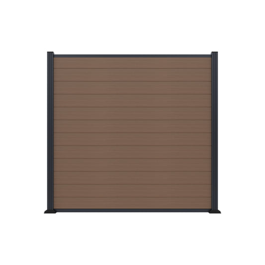 MAX WPC-Steckzaunset
175 x 168 cm; coextrudiert
Farbe TEAK
Abschlussleiste und Clips separat in silber oder anthrazit