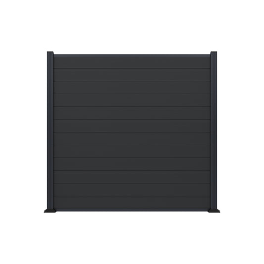 MAX WPC-Steckzaunset
175 x 168 cm; coextrudiert
Farbe CHARCOAL
Abschlussleiste und Clips separat in silber oder anthrazit