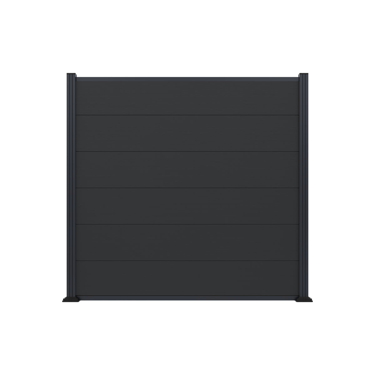 MAX-XL WPC-Steckzaunset
175 x 168 cm; coextrudiert
Farbe CHARCOAL
Abschlussleiste und Clips separat in silber oder anthrazit