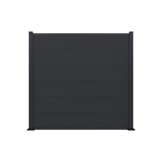 MAX-XL WPC-Steckzaunset
175 x 168 cm; coextrudiert
Farbe CHARCOAL
Abschlussleiste und Clips separat in silber oder anthrazit