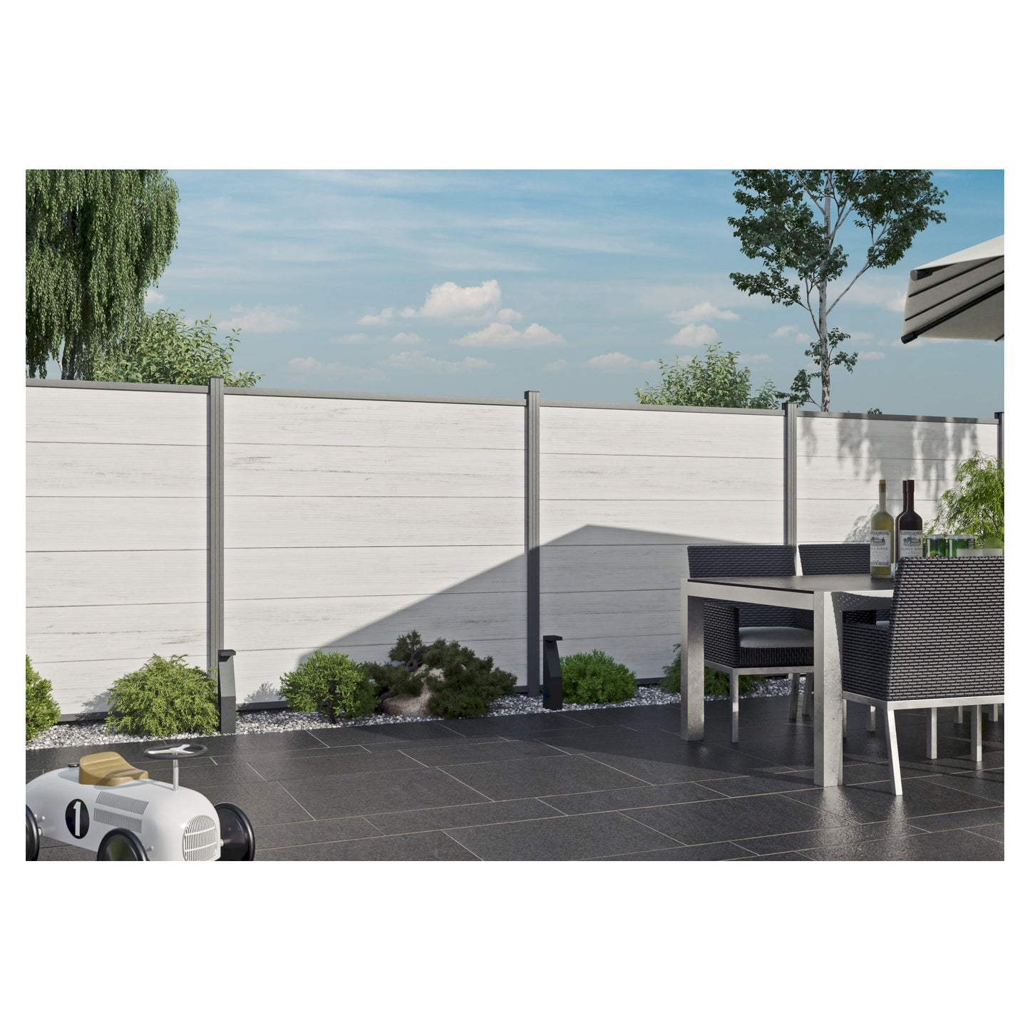 Aluminium-Steckzaunpfosten
SILBER, 68 x 68 x 1800 mm
inkl. Abstandhalter, Schienen + Kappen