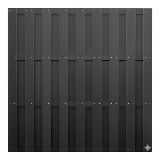 EMDEN-Serie ANTHRAZIT
180 x 180 cm, WPC-Bretterzaun
4 Querriegel ALU anthrazit