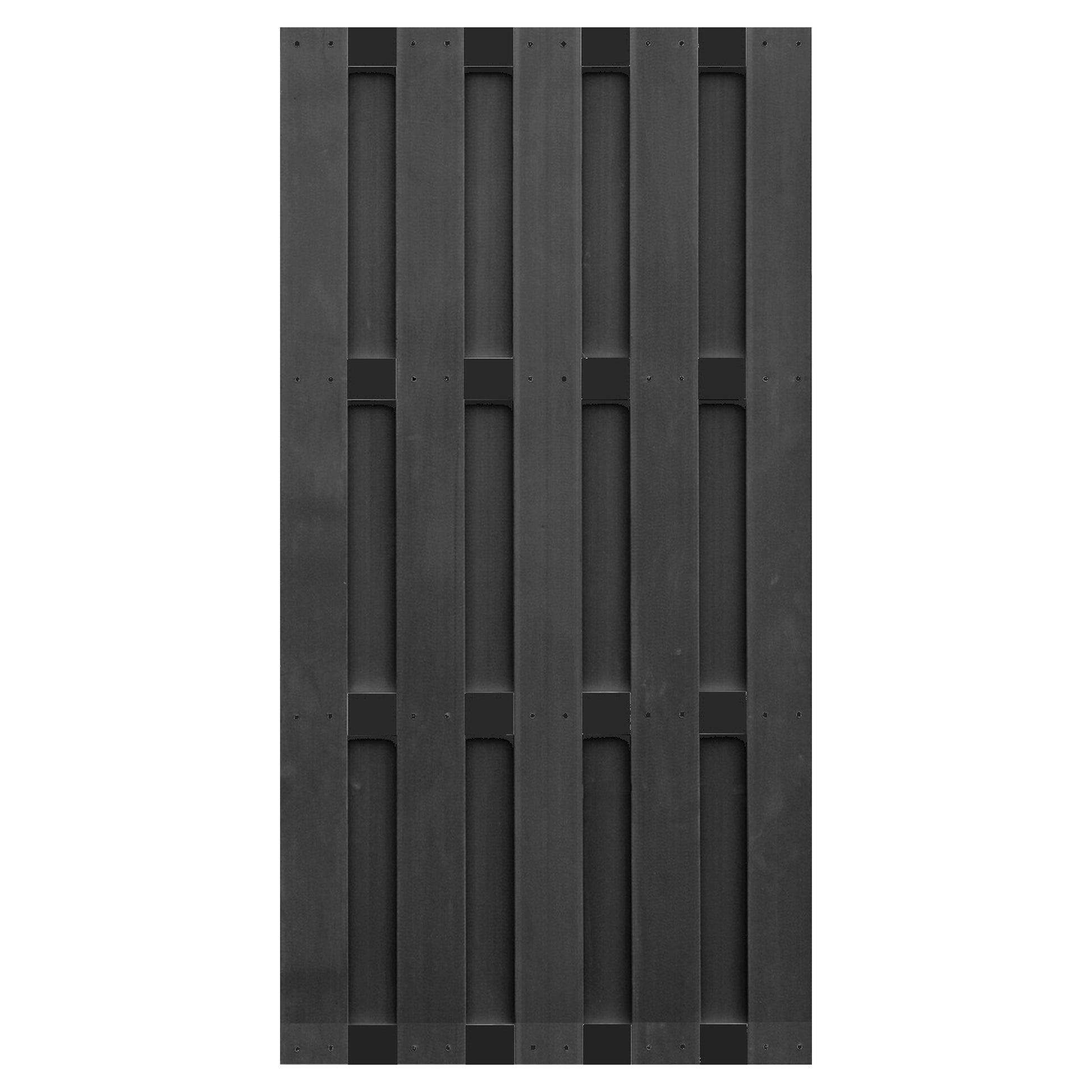 EMDEN-Serie ANTHRAZIT
90 x 180 cm, WPC-Bretterzaun
4 Querriegel ALU anthrazit