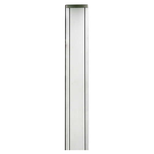 Aluminiumpfosten
SILBER, mit Verstärkung und Kappe
68 x 68 x 1850 mm, hell eloxiert