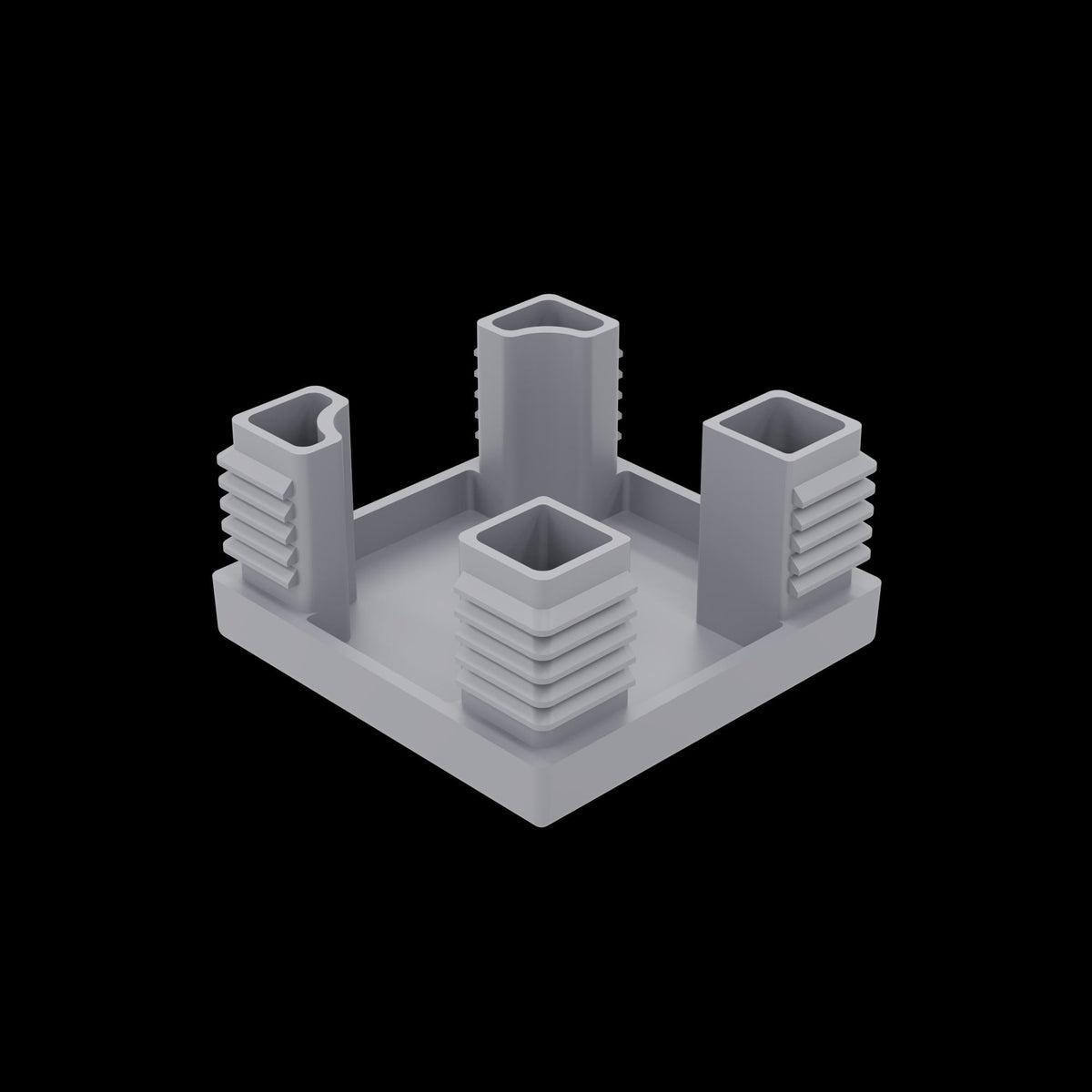 Kunststoff-Pfostenkappe
68 x 68 x 40 mm, grau
für Aluminium-Steckzaunpfosten