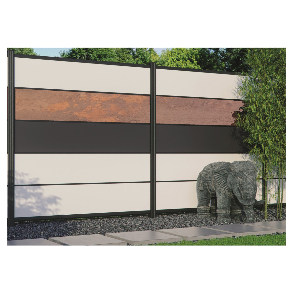 FARÖ-Serie HPL-Steckzaunsystem
Zaunlamelle DEKO-ROST
6 x 329 x 1792 mm
