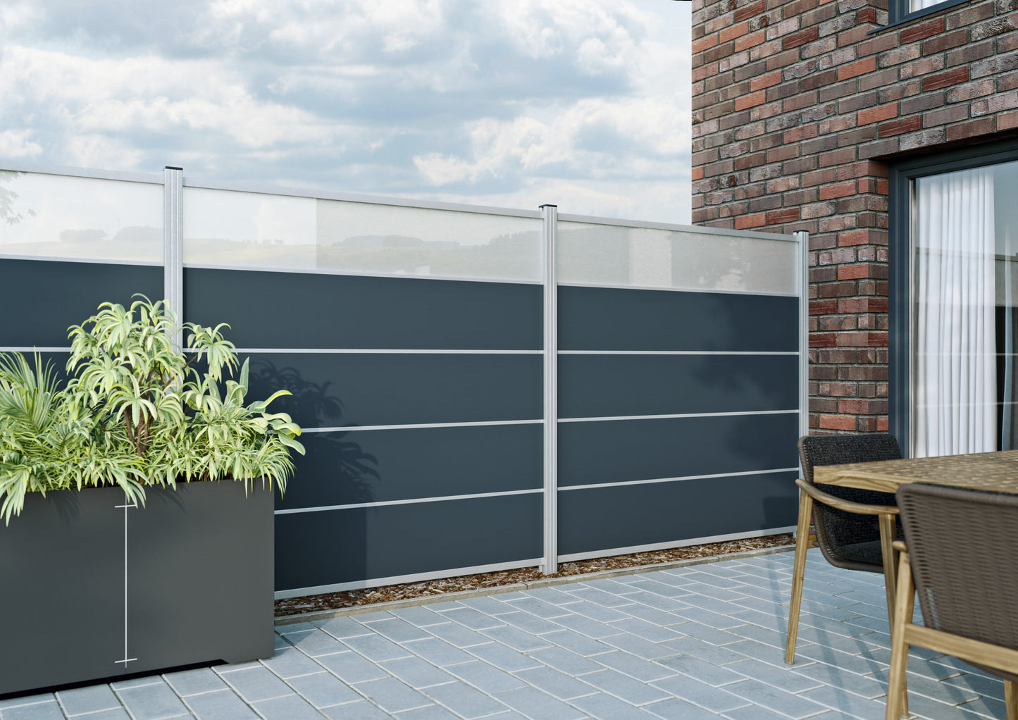 FARÖ-Serie HPL-Steckzaunsystem
Zaunlamelle ANTHRAZIT
6 x 329 x 1792 mm
