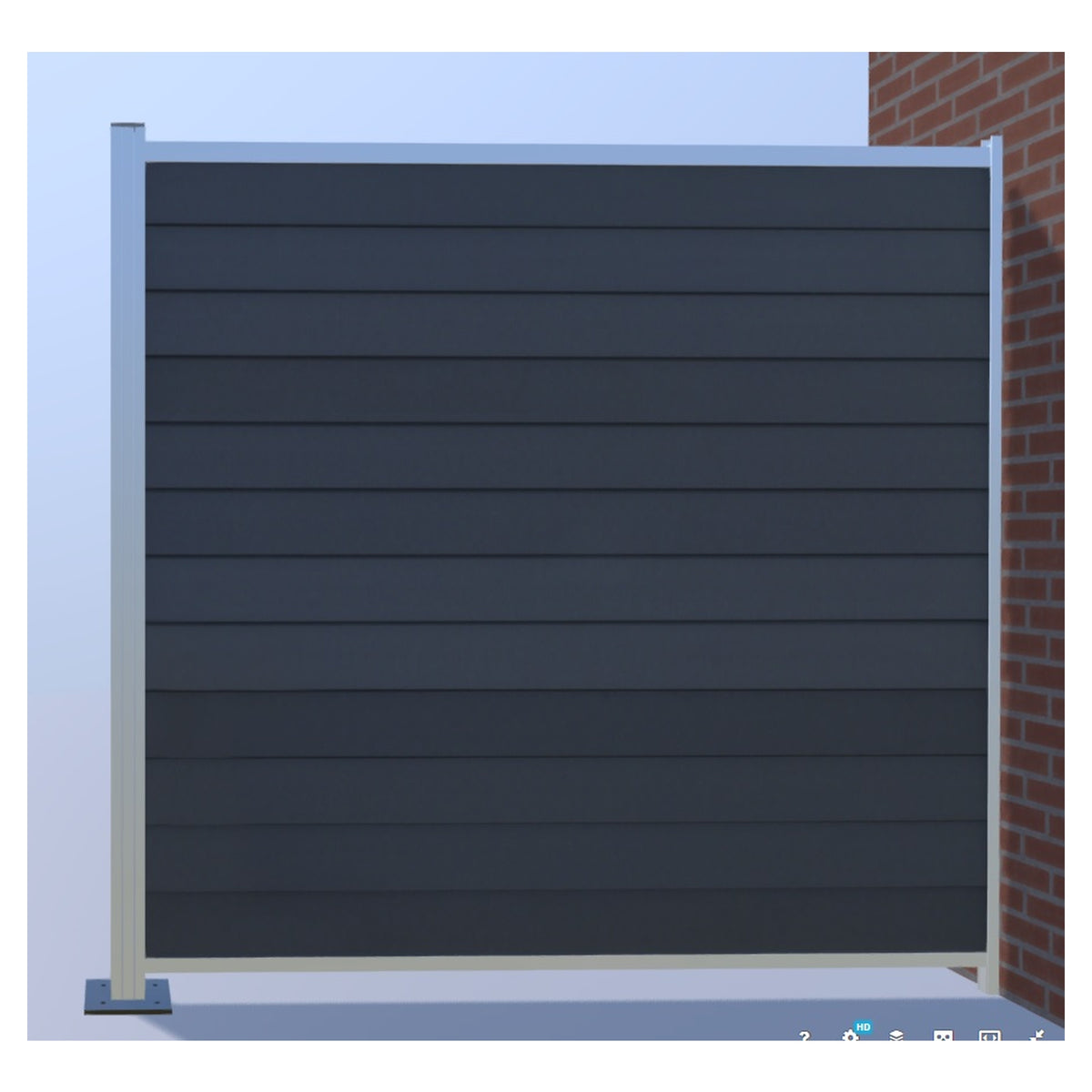 Aluminium-Wandprofil f. Steckzaunserien
SILBER, 20 x 20 x 2000 mm, 
inkl. Abstandhalter
