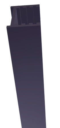 Aluminium-Wandprofil f. Steckzaunserien
ANTHRAZIT, 20 x 20 x 2000 mm, 
inkl. Abstandhalter