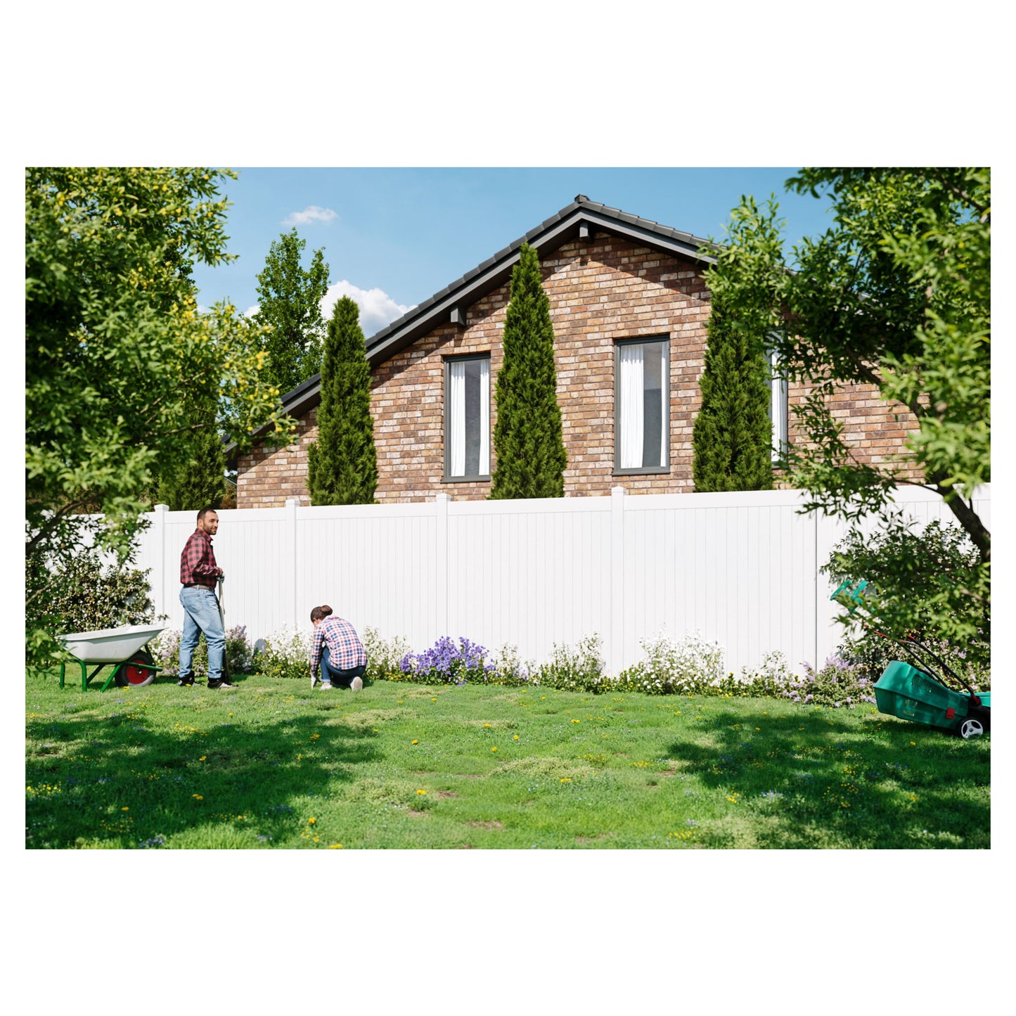 ALASKA-Serie Dichtzaun
Grundelement 177 x 178 cm
ohne Pfosten, PVC weiß, kartonverpackt
