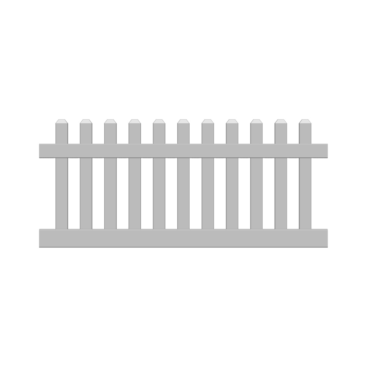 ALASKA-Serie Gartenzaun
Grundelement gerade Ausführung 180 x 80 cm
PVC weiß, kartonverpackt