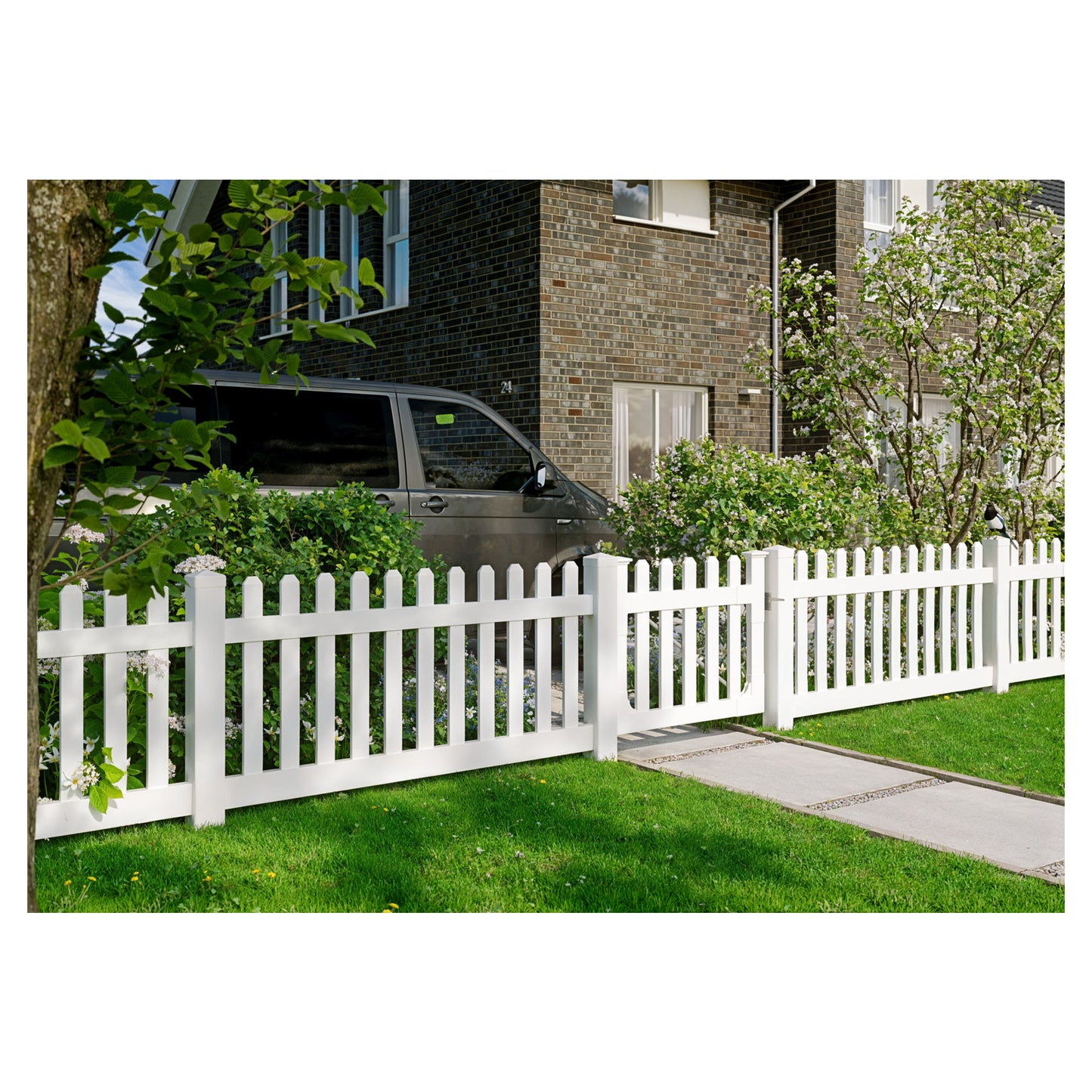 ALASKA-Serie Gartenzaun
Grundelement gerade Ausführung 180 x 80 cm
PVC weiß, kartonverpackt