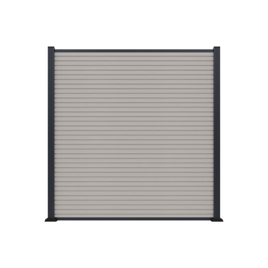 WAREN-Serie, WPC-Steckzaun-Set
ca. 175 x 180 cm, beige, coextrudiert
Abschlussleiste und Clips separat in silber oder anthrazit