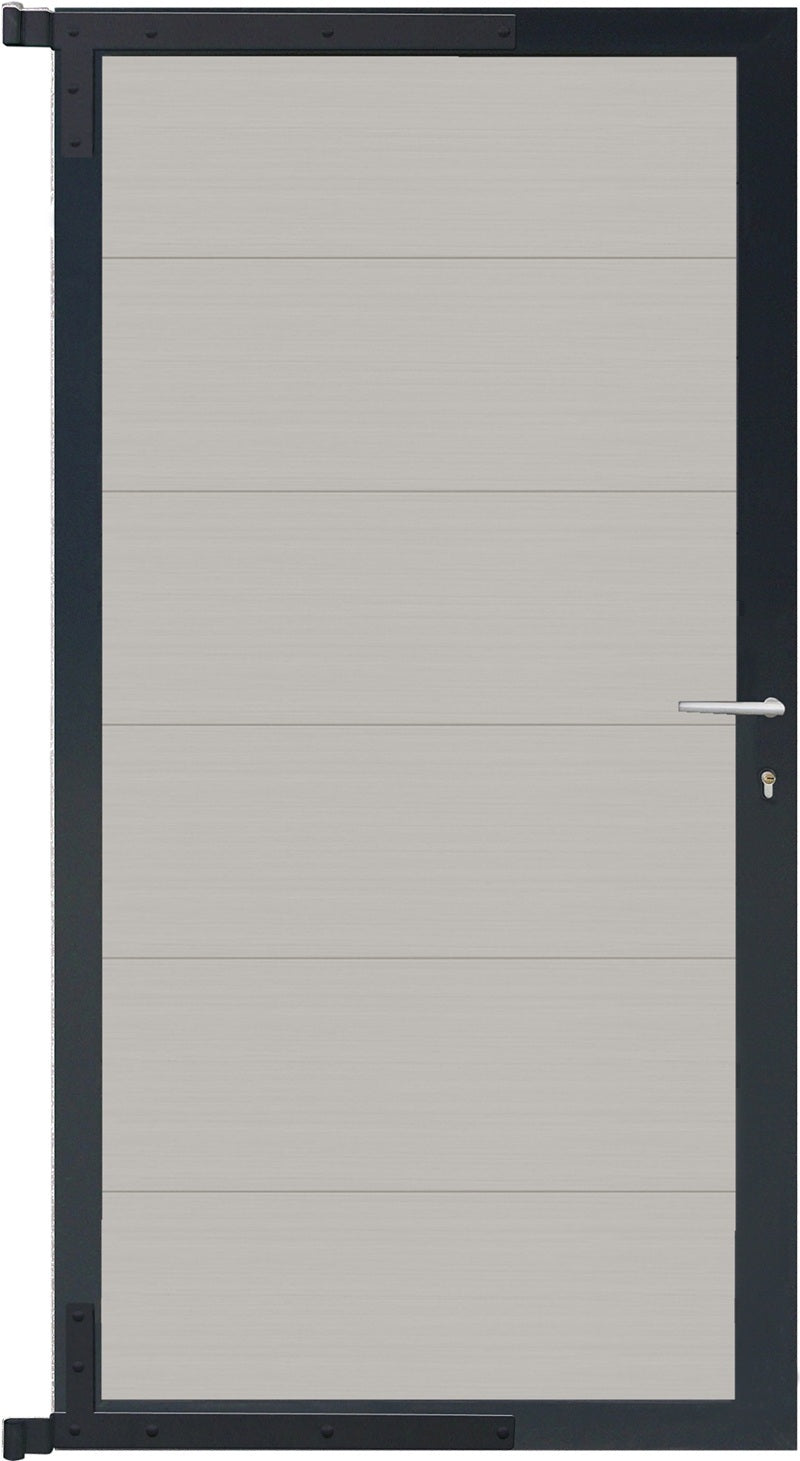 MAX-XL-Tor-Komplettset 90 x 173 cm, Füllung beige Rahmen anthrazit