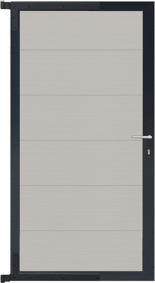 MAX-XL-Tor-Komplettset 90 x 173 cm, Füllung beige Rahmen anthrazit