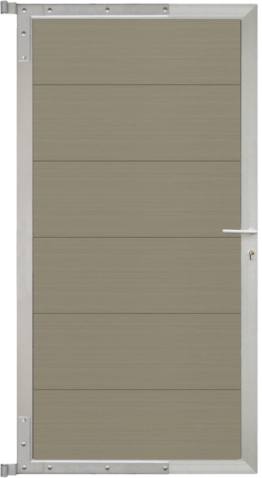 MAX-XL-Tor-Komplettset 90 x 173 cm, Füllung antique Rahmen silber