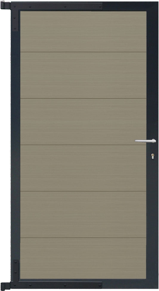 MAX-XL-Tor-Komplettset 90 x 173 cm, Füllung antique Rahmen anthrazit