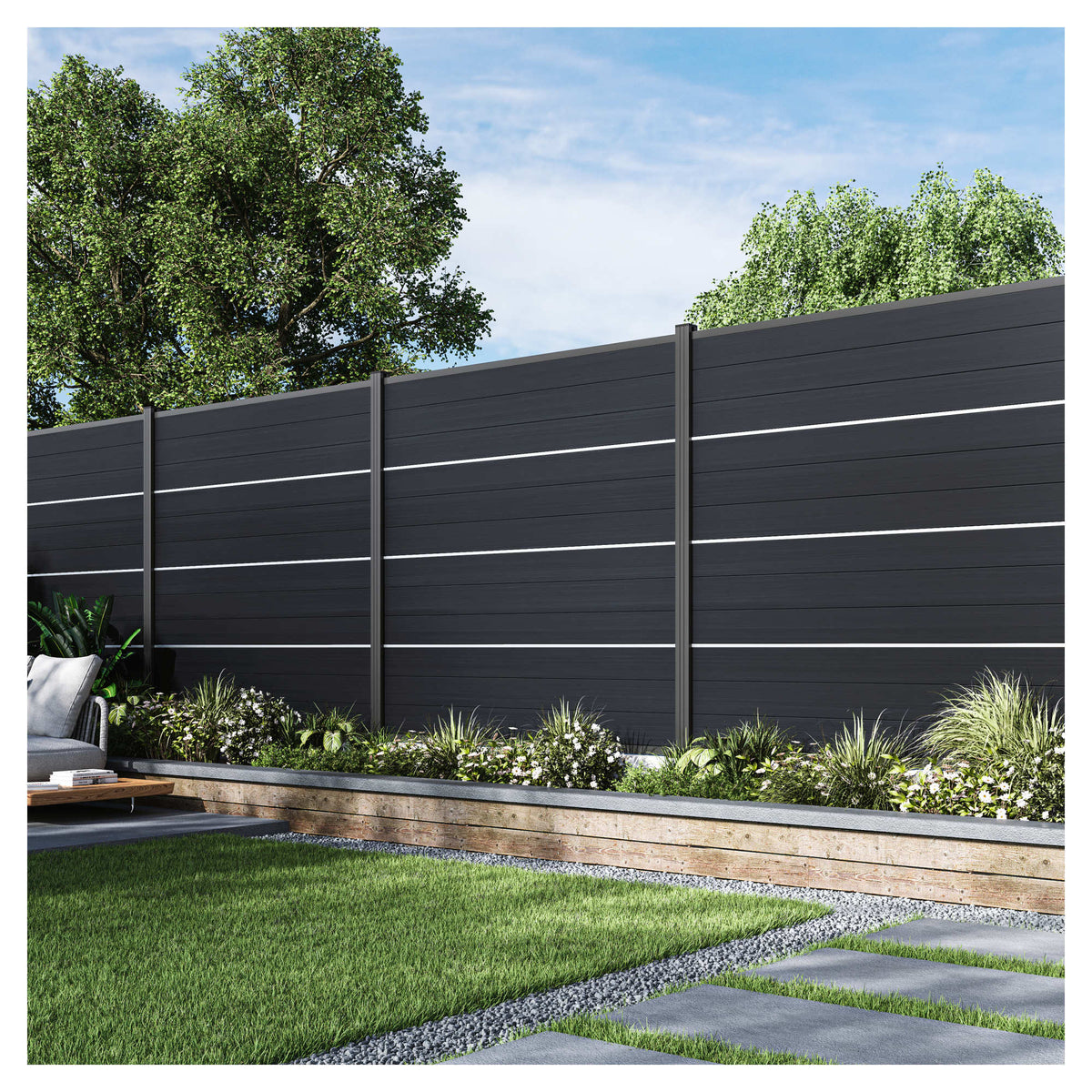 Alu-Design-Zwischenleiste
SILBER, für Nut-/ Feder WPC-Bretter
24/14 x 20 x 1800 mm, Aluminium
