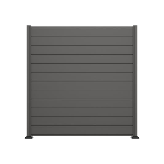 SELLIN-Serie, Alu-Steckzaun-Set
ca. 180 x 180 cm, anthrazit
Abschlussleiste und Clips separat in silber oder anthrazit