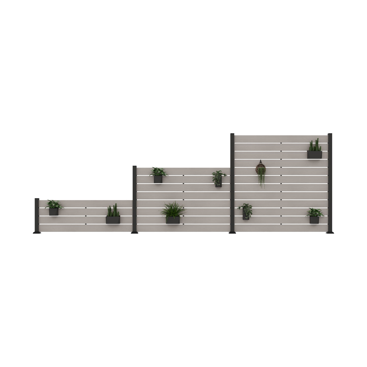 HEIDE-Serie WPC-Steckzaunsystem 177 x 60 cm; coextrudiert Farbe beige