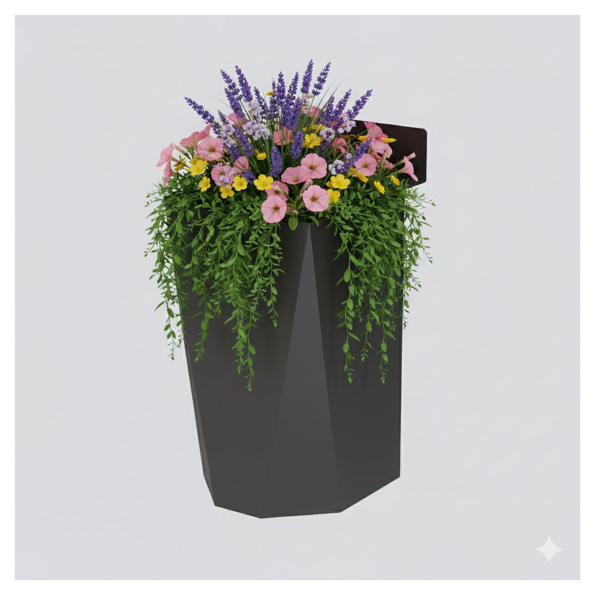 HEIDE-Serie Blumenbox 1
B113 x T139 x H245 mm
Stahl, verzinkt und anthrazit