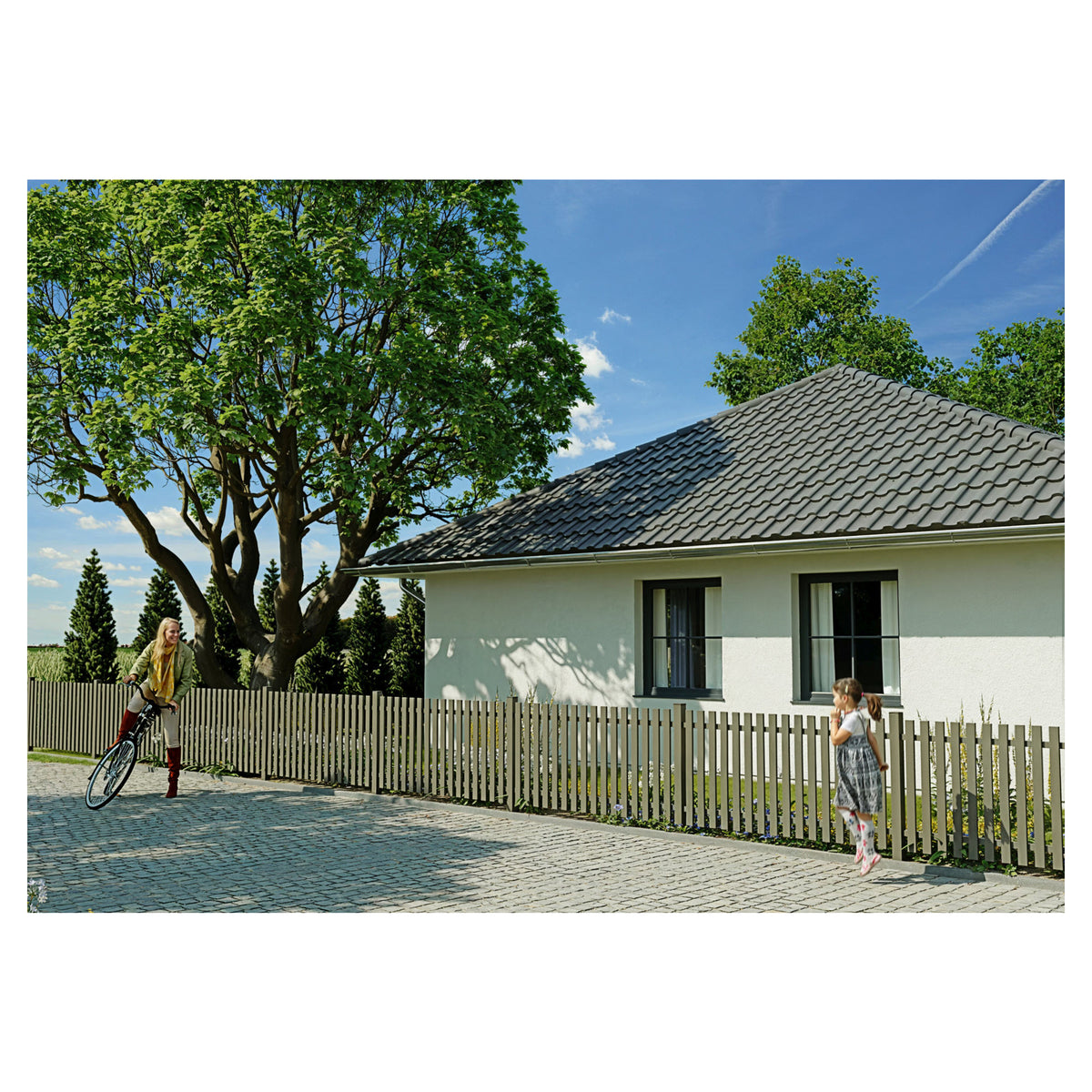 STADE-Serie Lattenzaun
180 x 90 cm, Latten 20 x 60 mm
Aluminium, anthrazit