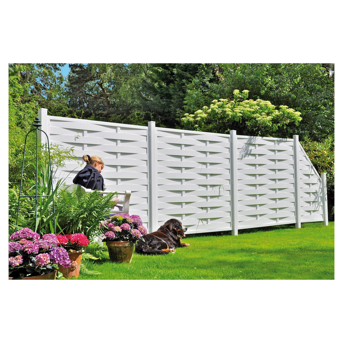LIGHTLINE KS-LAMELLENZAUN
90 x 180/90 cm, ECKE links
Füllung / Rahmen WEISS