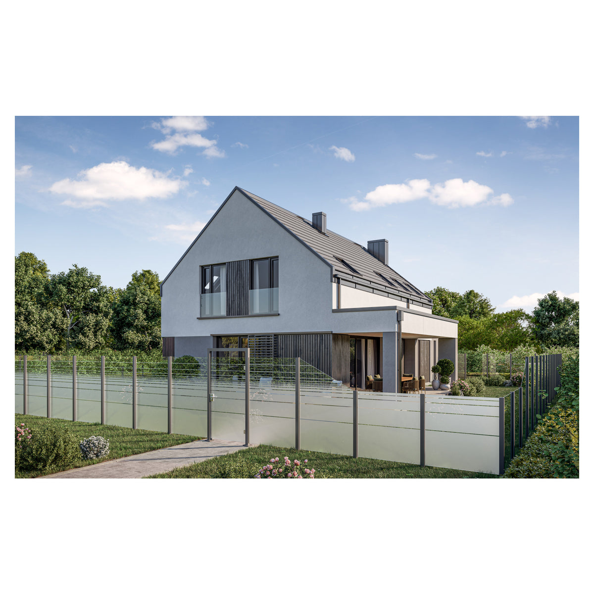 VETRO Glasscheibe
B 1030 x H 1800 mm
Streifen-Dekor 81, satiniert
#68105